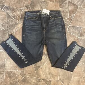 NWT Good American Good Legs Lace Up Back Jeans Sz 18